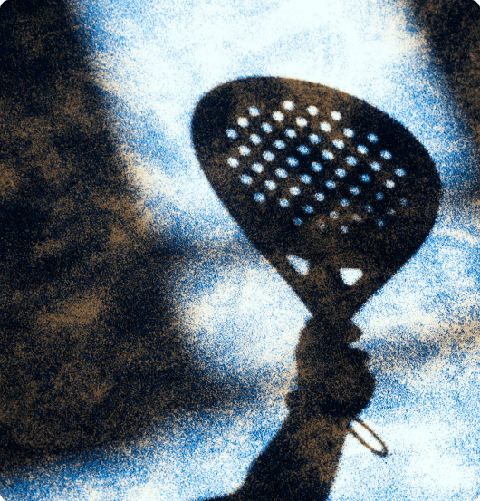 Padel players on court