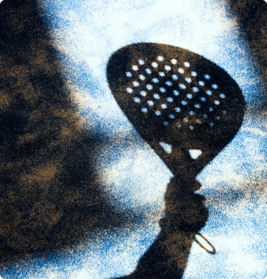 Padel players on court